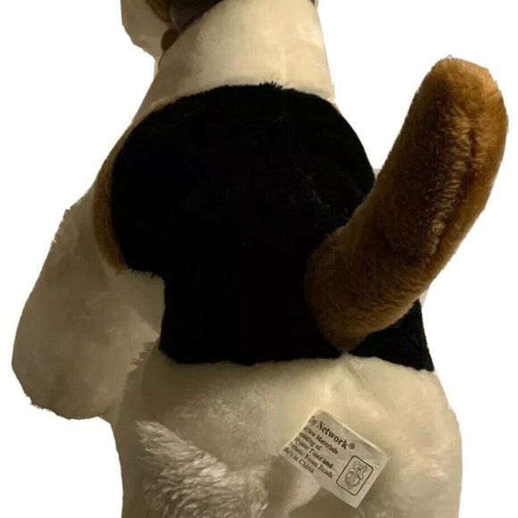 Toy Network “Buddy” Fox Terrier Dog Plush Large 15” x 20” White Brown Black 2002 - Picture 3 of 10